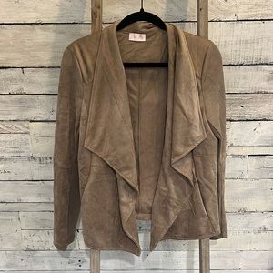 Pink Lily Suede Cardigan